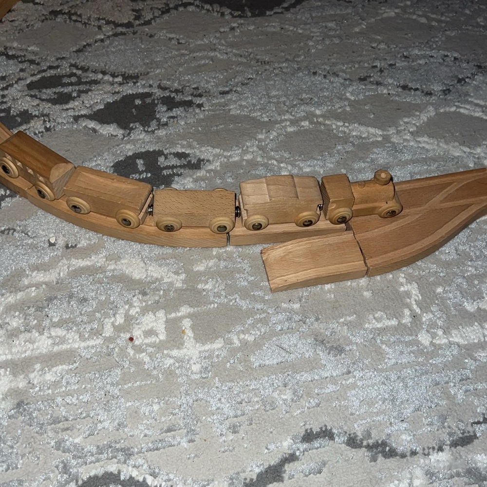 Vintage Wooden Snap Train set and Track